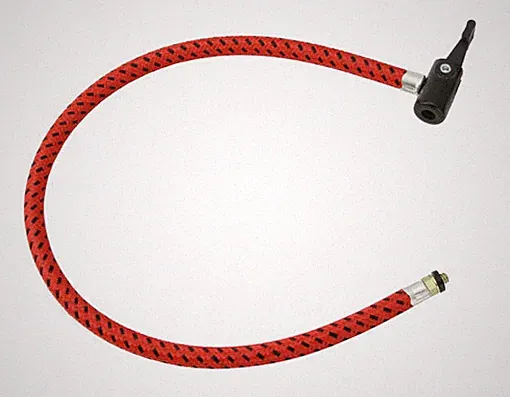NEW! ABSOLUTE GENUINE 6MM LONG BICYCLE PUMP HOSE IN RED/BLACK.